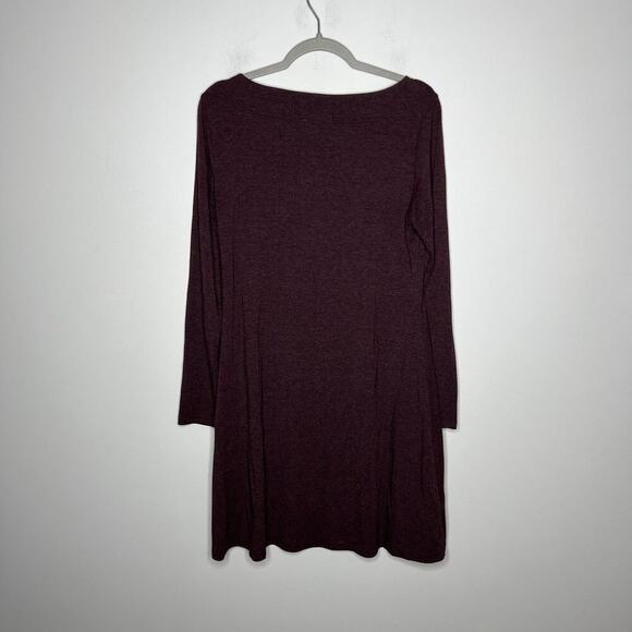Cut Loose Dress Womens Medium Purple Long Sleeve Stretch Jersey‎ Casual - Picture 2 of 10